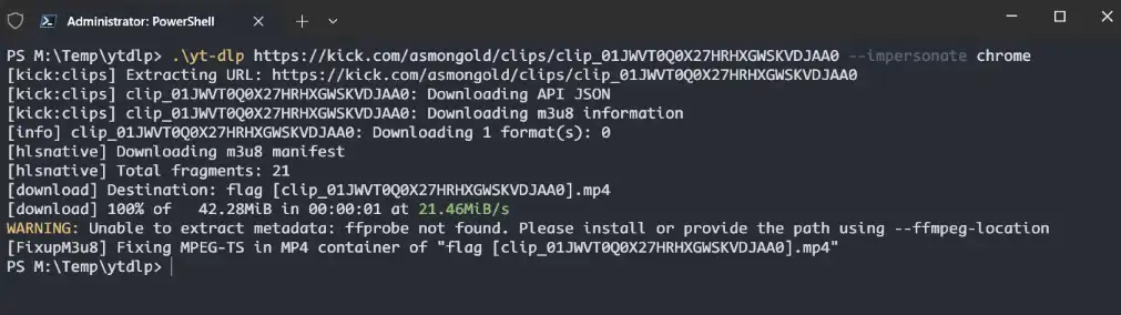 yt-dlp Download Clips Video