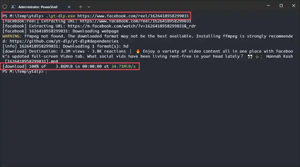 yt-dlp Video Download