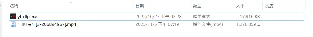 yt-dlp Download Result